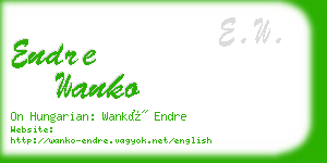 endre wanko business card